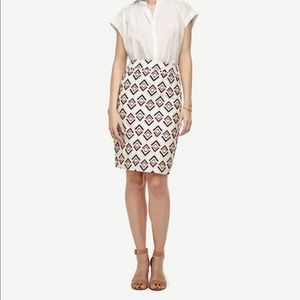 Curvy Chevron jacquard pencil skirt